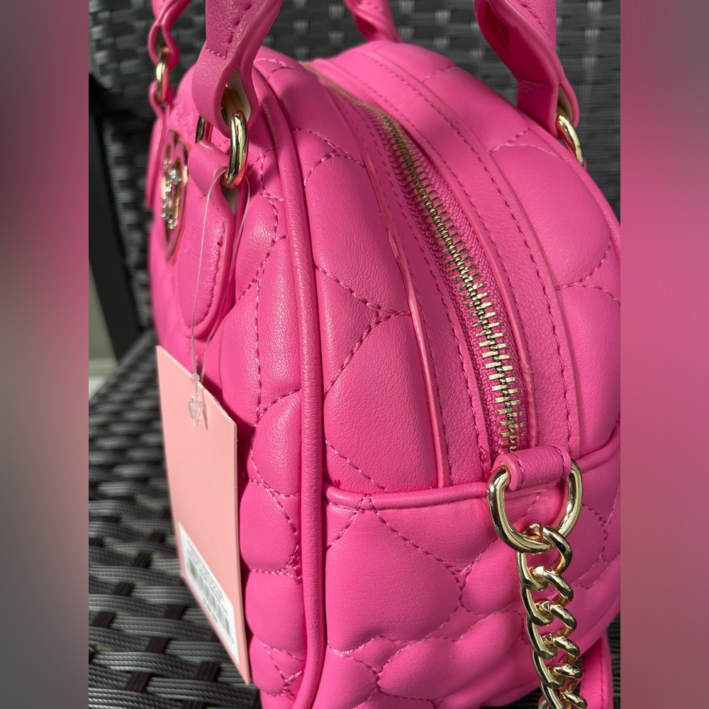 JUICY COUTURE BAG,Juicy Couture Vibrant Pink Heart Crossbody Bag - Picture 10 of 16